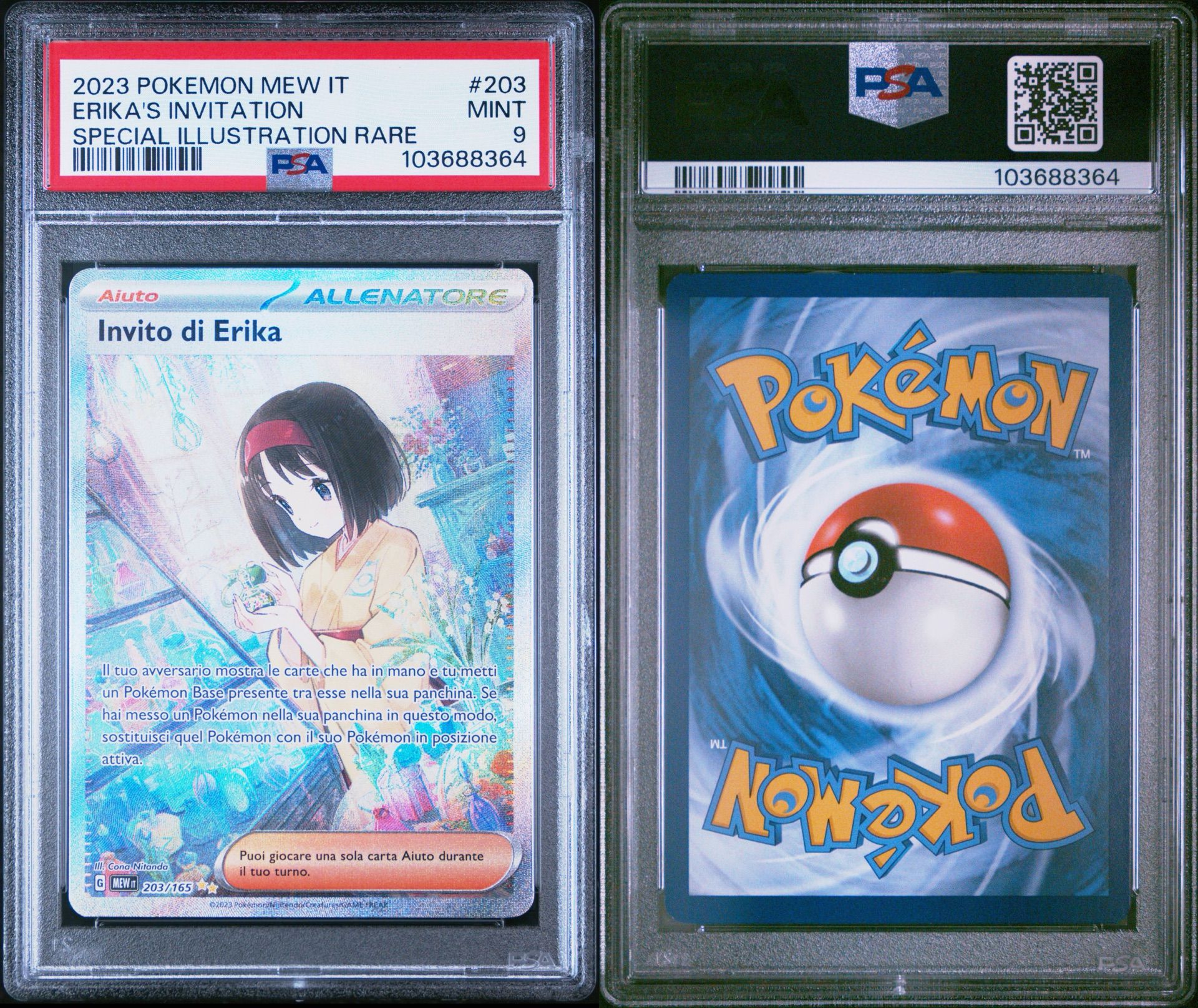 INVITO DI ERIKA #203 ILLUSTRAZIONE RARA PSA 9 (ITA)