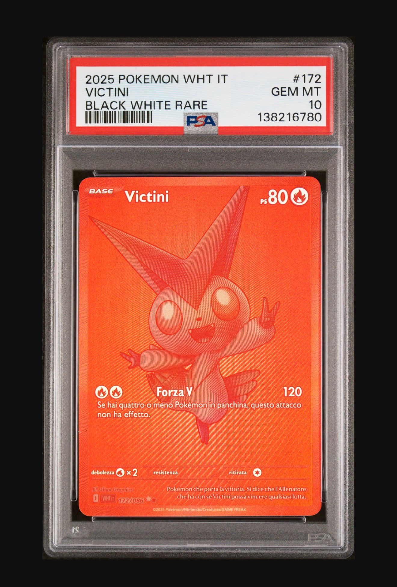 VICTINI FUOCO BIANCO #172 PSA 10 (ITA)