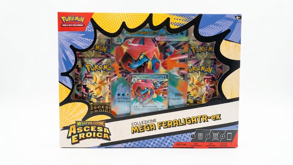 POKEMON COLLEZIONE MEGA FERALIGATR-EX - ASCESA EROICA (ITA)