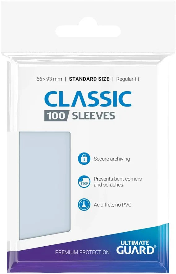 CLASSIC SLEEVES STANDARD SIZE - 100 PZ - ULTIMATE GUARD