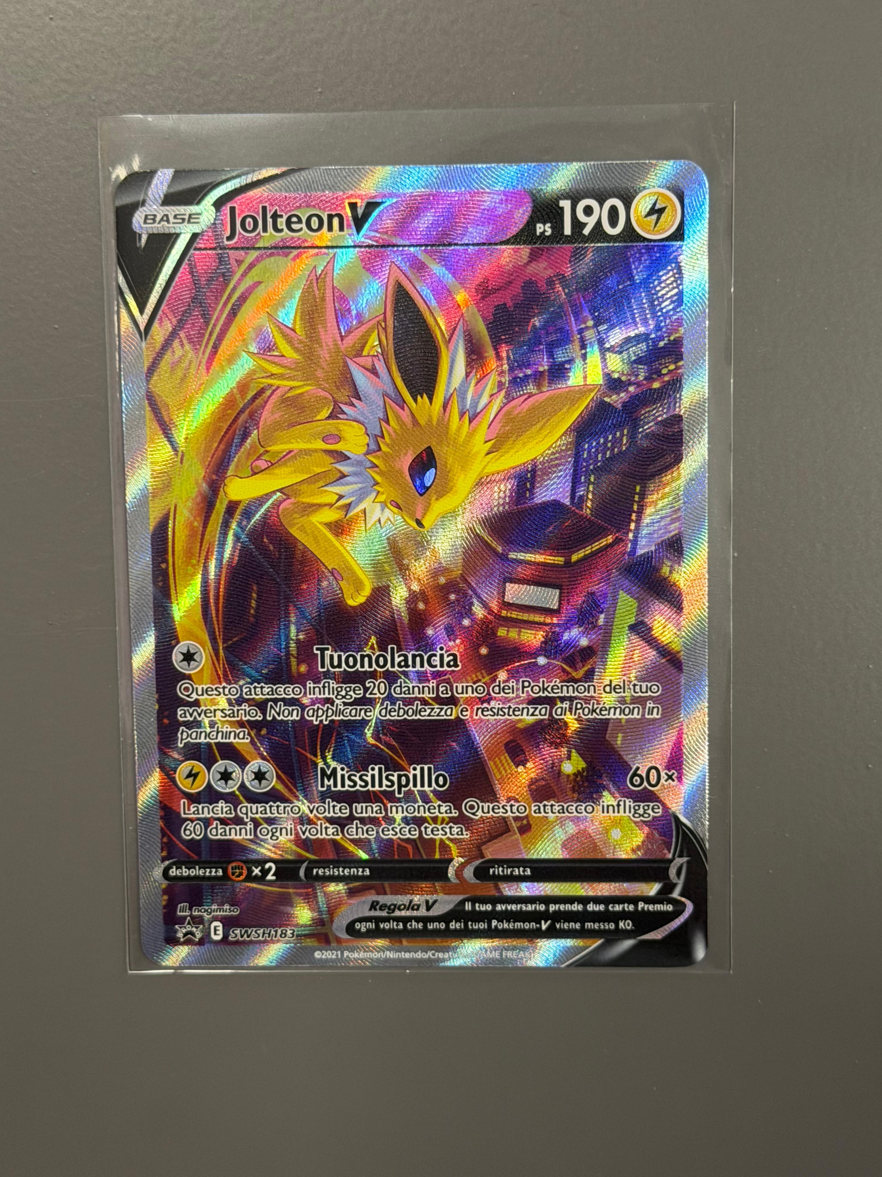 POKEMON - JOLTEON V PROMO SWSH183 - Evoluzioni Eteree - ITA - NM