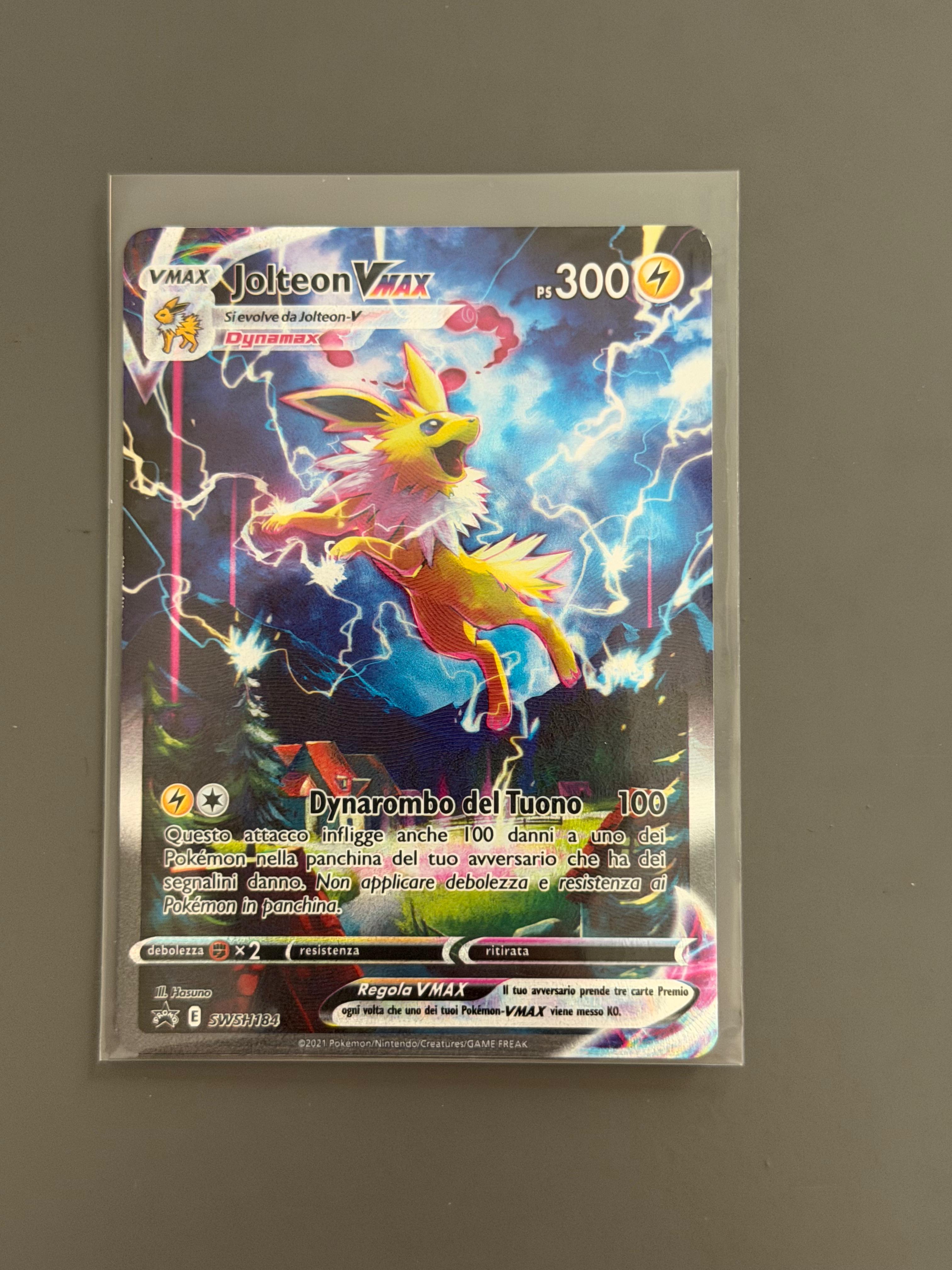 pokemon Jolteon Vmax Black star promo SWSH 184 Near Mint ITA
