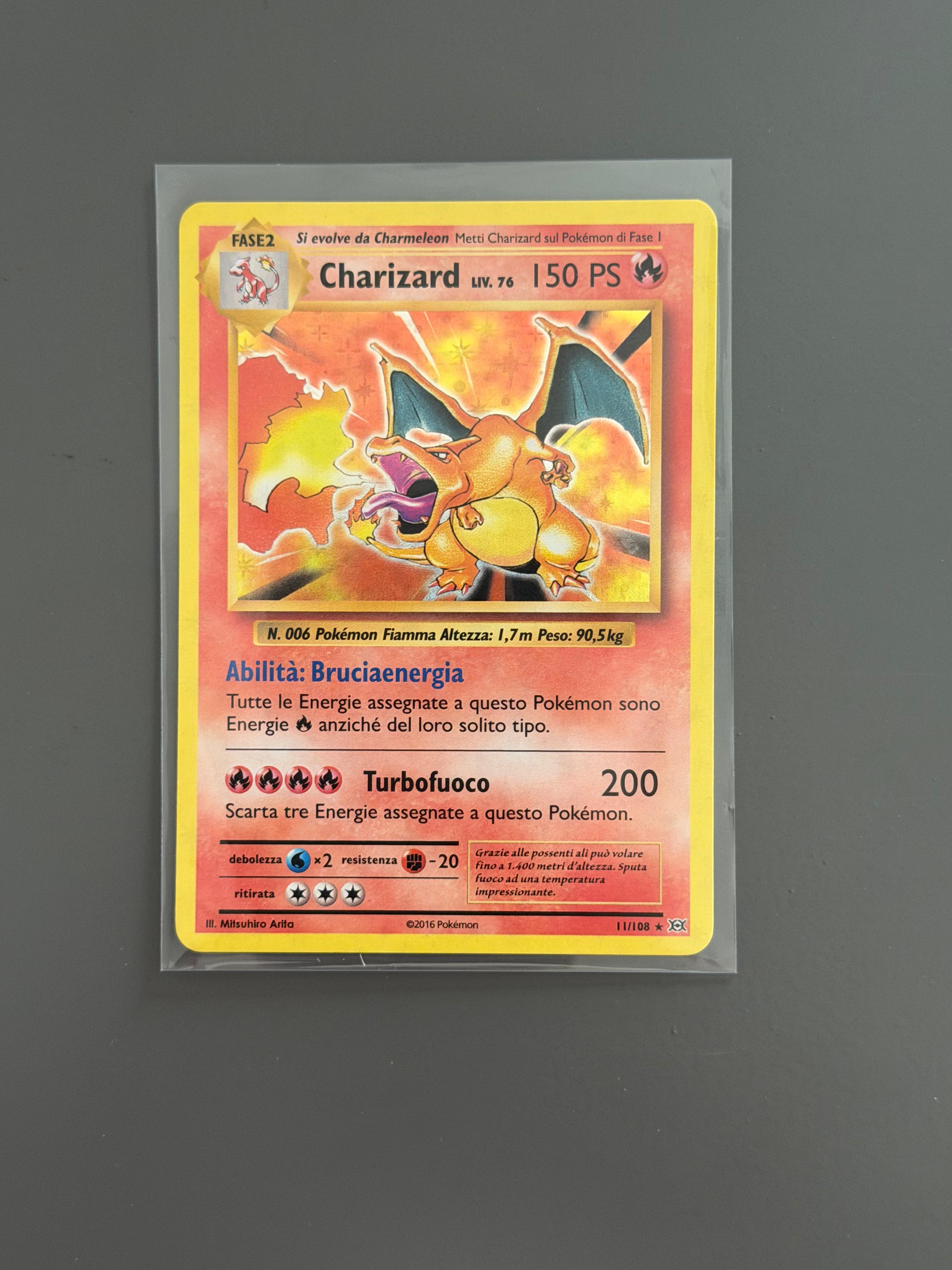Charizard 11/108 Holo - XY Evolutions Pokemon Card - NM ITA