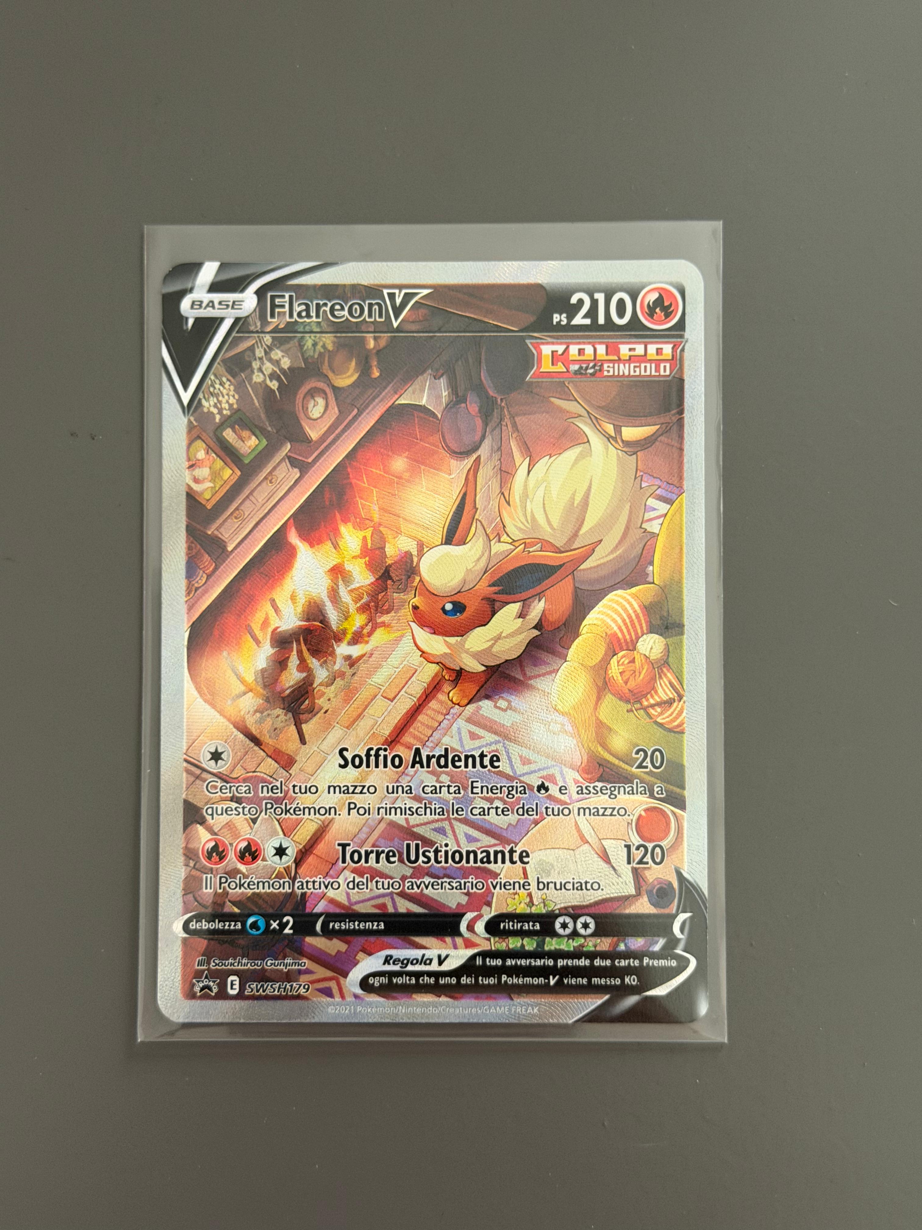 Flareon V Promo black star ITA #179 NM 2021 Pokemon card ITA