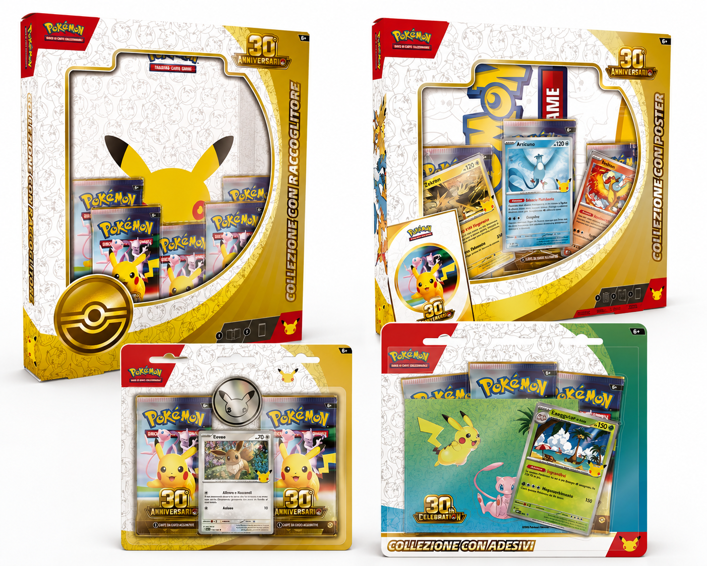 PRE-ORDER - Collezioni 30° Anniversario Pokémon: Raccoglitore, Poster, Adesivi & Promo